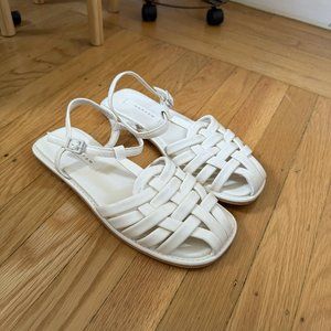 PECHE White Fisherman Sandals